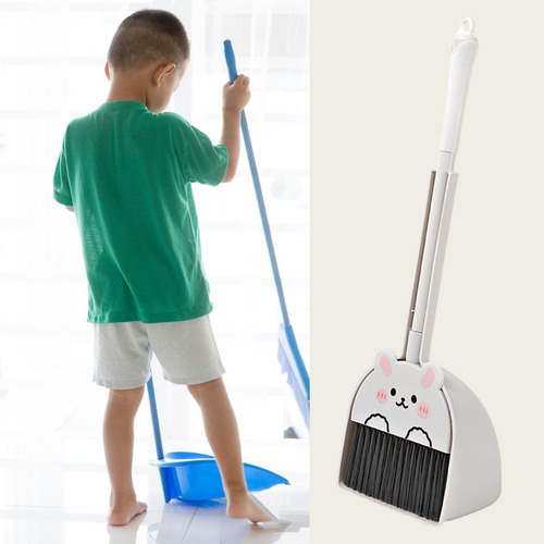 Mini Escoba Con Recogedor, Juego De Limpieza De Casa Conejo