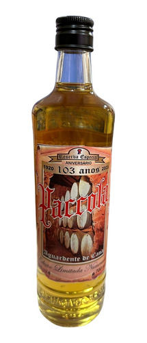 Cachaça Artesanal Paccola 84 Meses Em Barris Carvalho 700ml