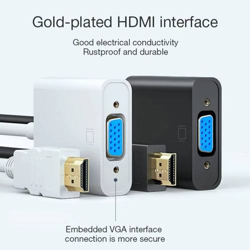 Adaptador Conversor Convertidor Hdmi Macho A Vga Hembra