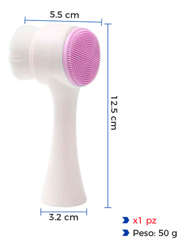 Cepillo Facial Manual 2 En 1 Diler Cerdas Suaves Y Exfoliante De Silicón Ideal Para Piel Sensible Elimina Impurezas Y Mejora La Circulación Uso Diario En Rutina De Skincare Color Rosa
