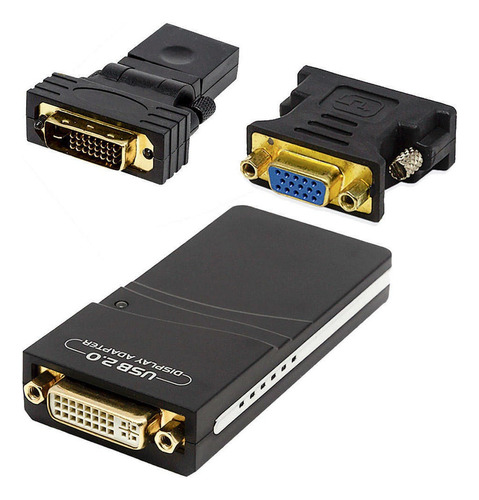 Conversor Usb 2.0 X Dvi / Vga / Hdmi Utilize Dois Monitores