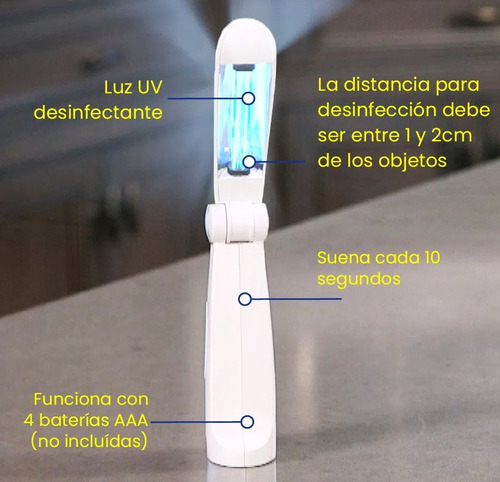 Imagen 6 de 10 de Safe & Healthy Dispositivo Luz Ultravioleta Desinfectante