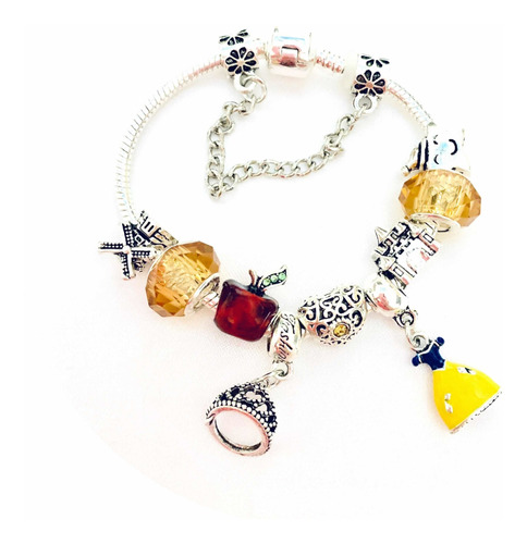 Pulsera Princesa Blanca Nieve Compatible Pandor Swarovsky El