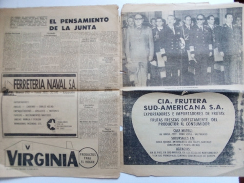 Diario El Mercurio De Valparaiso- Especial- 7 Oct. 1973- (Usado)