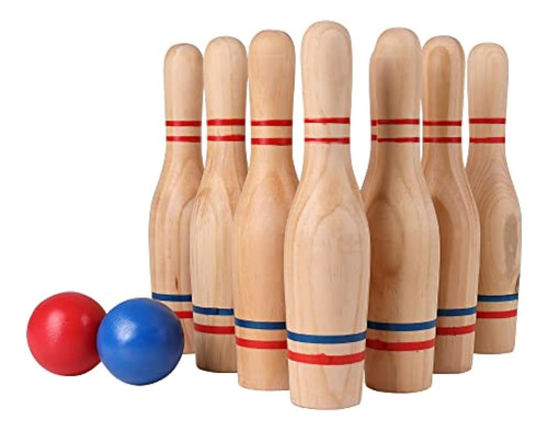 Sterling Sports Premium - Juego De Bolos De Madera