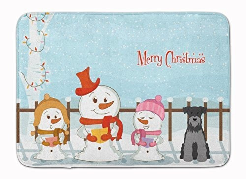 Felpudo Navidad Schnauzer Mini 19 X27  Multicolor