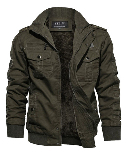 Chaquetas Estilo Militar Con Cremallera Para Hombre