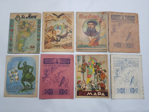 Antiguos Cuadernos Patrios Usados Lote X 8 Mag 58286