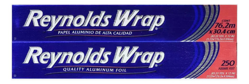 Reynolds Standard Papel Aluminio 2pzs, 76.2 M X 30.4 Cm