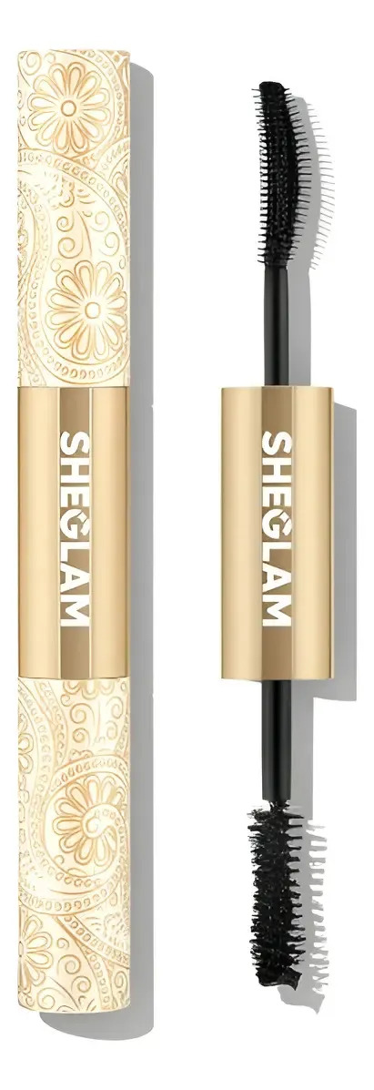 Mascara All In One Sheglam Doble Cepillo Volumen Y Longitud Color 24K DORADA