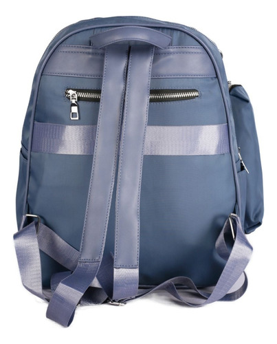 Mochila Agarrate Catalina Con Cartuchera Lille Color Azul Diseño De La Tela Lisa