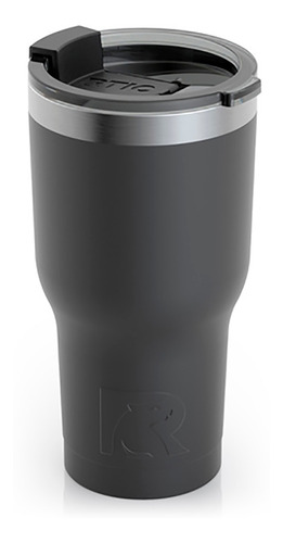 Imagen 2 de 9 de Vaso Térmico Rtic Negro Con Tapa, 20oz Pc