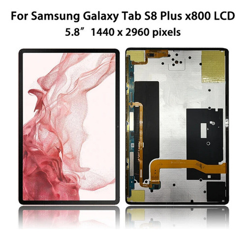 Ecrã Tátil Amoled Para Samsung Tab S8 Plus Sm-x800 X806