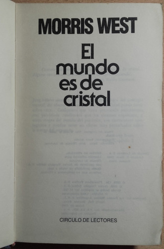 Lbr012 El Mundo Es De Cristal - Morris West