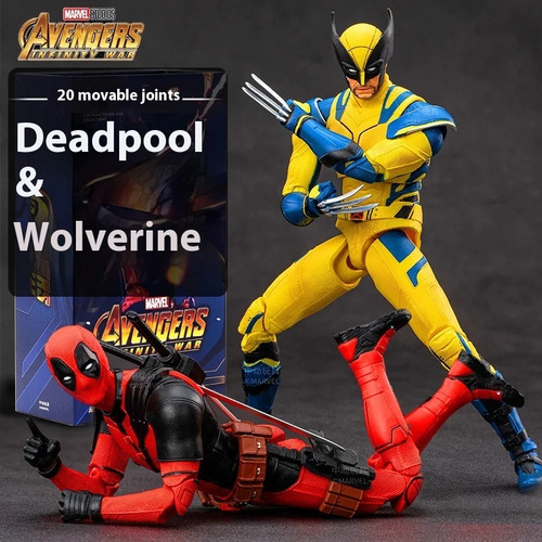 // Figura De Ação Original X-m Deadpool E Wolverine