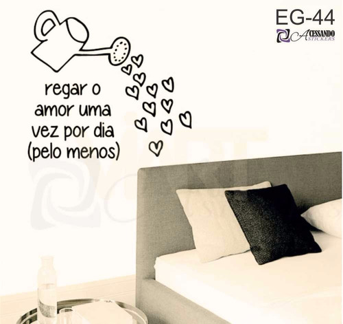 Adesivo Decorativo Regador Do Amor - Frase Quarto Romantico