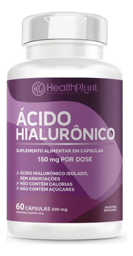 Acido Hialuronico 60 Caps 500mg Original Puro Isolado Sabor Acerola Bom Para Gripe