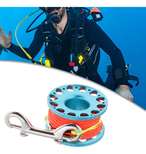 Carrete De Buceo, Carrete De Buceo Con Clip De Azul