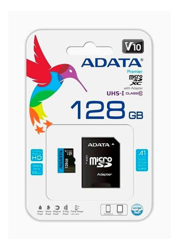 Imagen 3 de 5 de Memoria Micro Sd Hc Adata 128gb Cl 10 C/adaptador