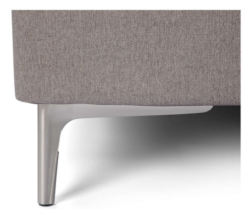 Base Cama Europea Rosen Super King 200 X 200 Cm Ceniza Color Gris