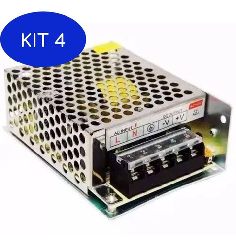 Kit 4 Fonte Chaveada 12v 10a 120w Bivolt