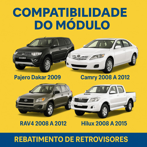Módulo Fechamento Retrovisor Hilux Sw4 2008 A 2015 Flexitron