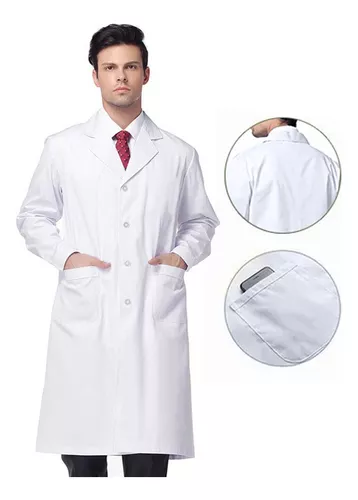 DELANTAL CLINICO MEDICO LARGO BLANCO LABCOAT - 7256