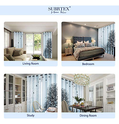 Cortinas Estampadas Para Oscurecimiento De Habitación, Color