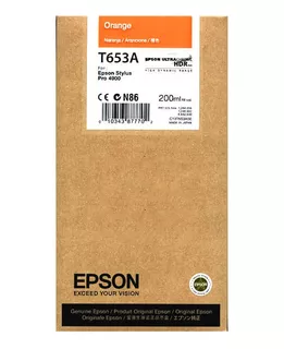 Tinta Epson Naranja 653 200ml Ecotank Stylus Pro 4900
