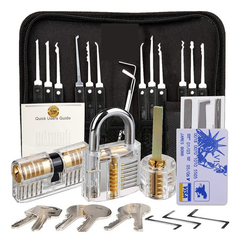 Lock Picks 30 Pieces With Locksmith Training Padlock .