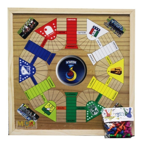 Juego Parqués 4 Puestos Y Escalera 42 X 42 Cm Casa Hogar 