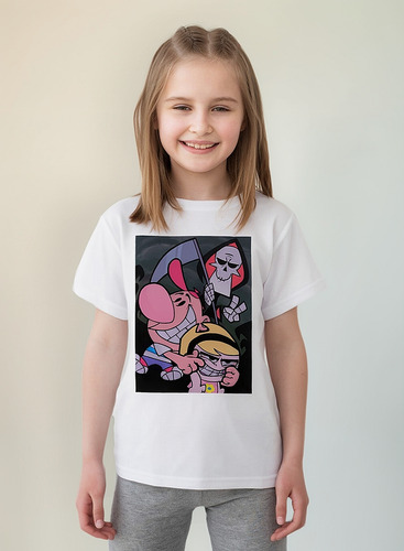 Playera Infantil Unisex Wm Billy Y Mandy Puro Huesos P8