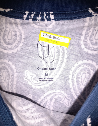 Playera De Hombre Original Use Talla S Azul Marino/blanco
