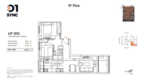 Apartamento En Venta 2 Dormitorios Barrio Sur Terraza Cochera