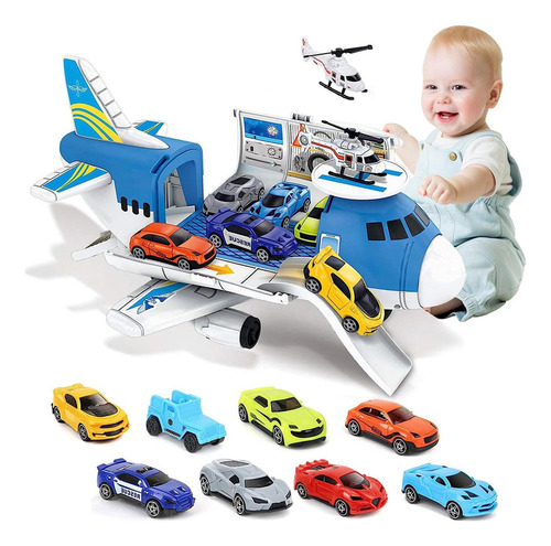 A 8 Carritos 1 Avioncito Diy Juego De Avión De Juguete