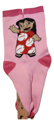 Kit 2 Meias Divertidas Lilo E Stich Stity Rosa Lilo E Stich Un 35-43