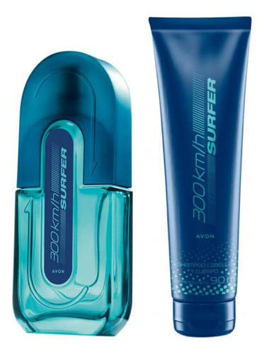 Perfume 300 Km/h Surfer + Shampoo Cabello Cuerpo Avon