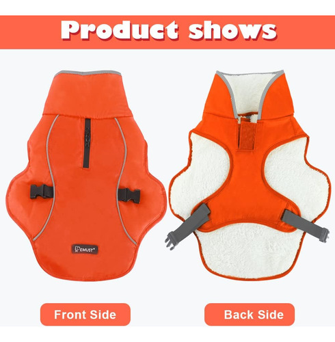 Chaqueta De Invierno Para Perros Emust, A Prueba De Vient...