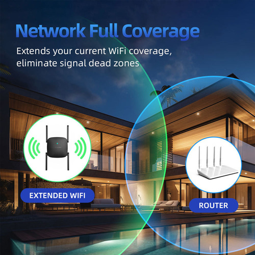 Ampliador De Señal Inalámbrico Wifi B Repeater De 300 Mbps Y
