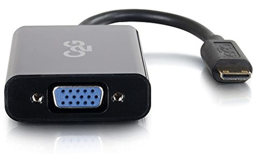Imagen 2 de 4 de C2gcables Para Ir Mini Hdmi Al Convertidor De Vga Dongle Con