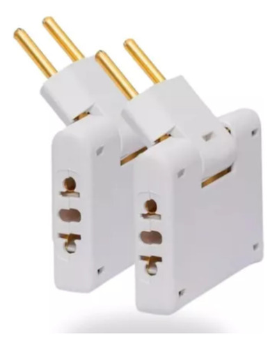 Kit 2 Pino Adaptador Benjamin T Articulado 3 Saídas 10 A 20a