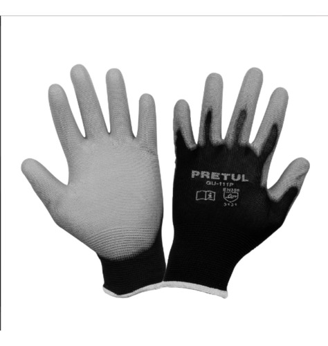 Guantes Textiles Recubiertos Poliuretano,chico, Marca Pretul