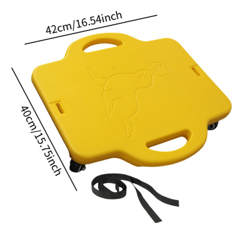 Scooter Board Flat Sport Board Educación Física Amarillo