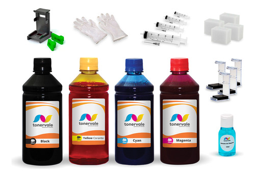 Kit 4 Tinta Para Hp C4385 74 E 75 250ml