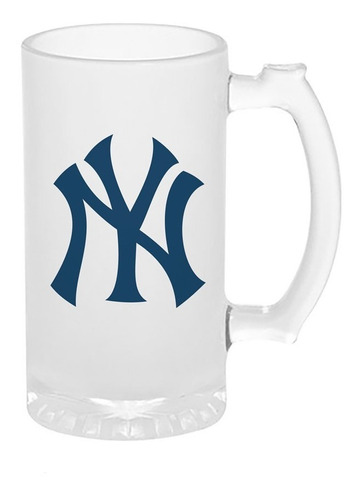 Tarro Cervecero Baseball Yankees 16oz=473ml Satinado