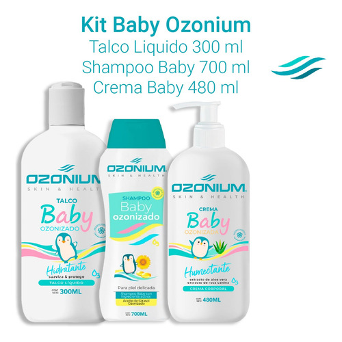 Kit Ozonium Talco + Shampoo+ Crema Ozon013