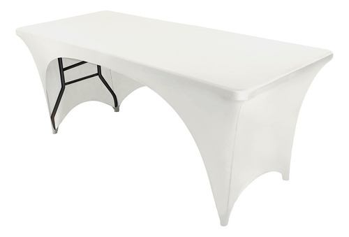 Mantel Elástico Para Mesa Ajustable Color Marfil
