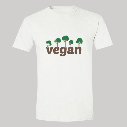 Playera Blanca Hombre Veganos Vegetariano Frases 766