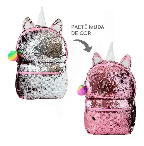 Mochila de unicornio sales que cambia de color