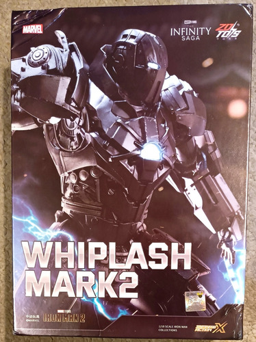 Whiplash Zd Toys Iron Man 2 Luz Ojos Y Reactor Como Nuevo 